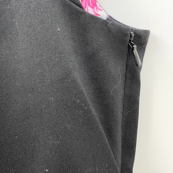 Ted Baker London Cocktail Cap Sleeve Wool Blend Black Midi Dress - Picture 7 of 8